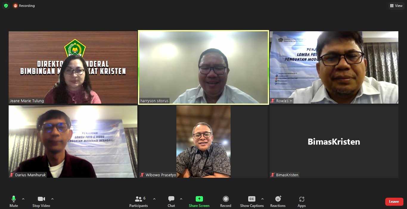 Direktorat Jenderal Bimbingan Masyarakat Kristen (Ditjen Bimas Kristen) Kementerian Agama mengumumkan pemenang lomba foto dan video terkait penguatan moderasi beragama tahun 2023.