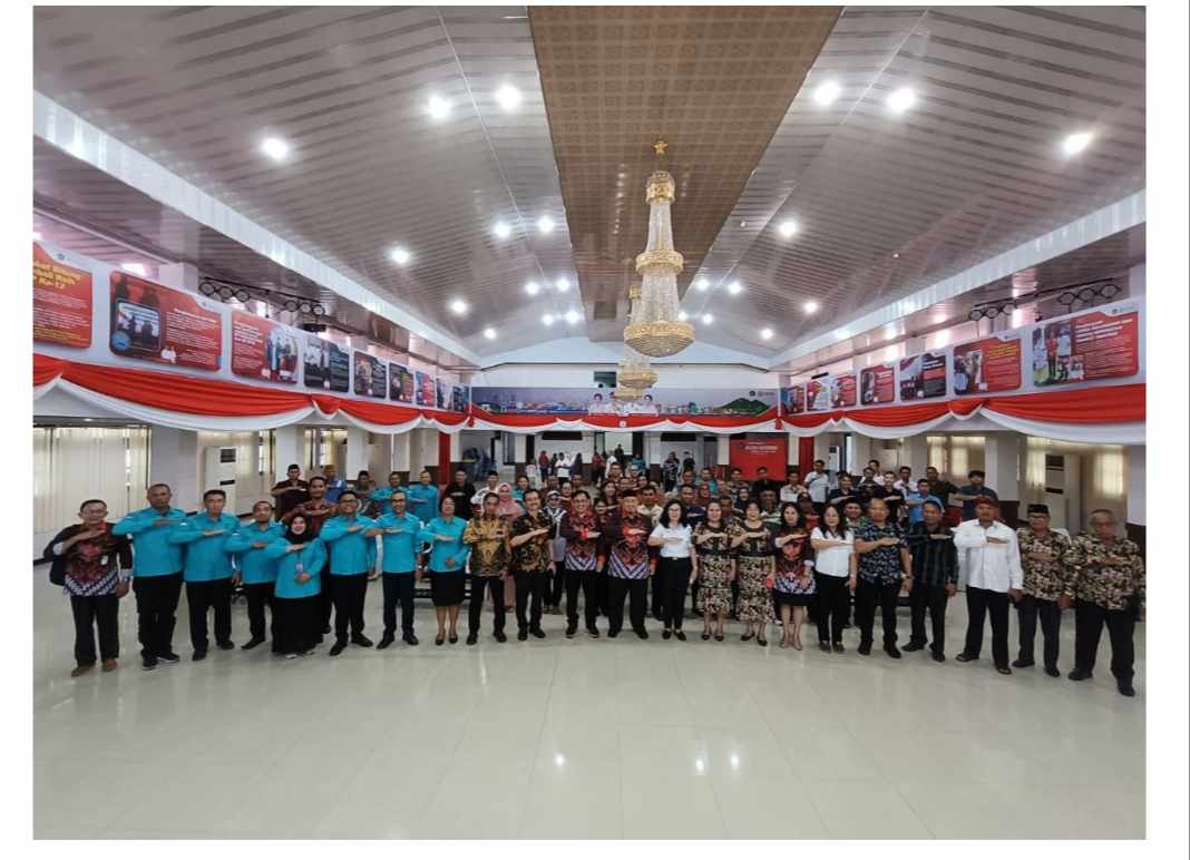 Seluruh peserta ''Gembira Beragama'' Gelaran BNPT dan FKPT Sulut di Kota Bitung, Sulut
