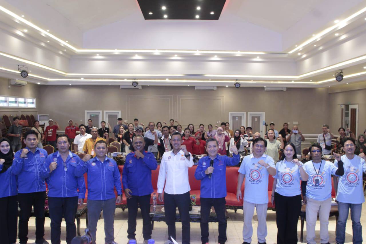 Musda I Federasi Serikat Pekerja NIBA KSPSI Sulut digelar di Aula Wanua PDAM, Jumat, 9 Mei 2025
