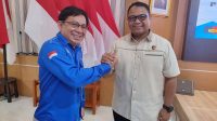 Aswin D Lumintang, Ketua FSP PPMI Sulut bersama Dirkrimsus Polda Sulut, Kombes Pol F.X Winardi Prabowo