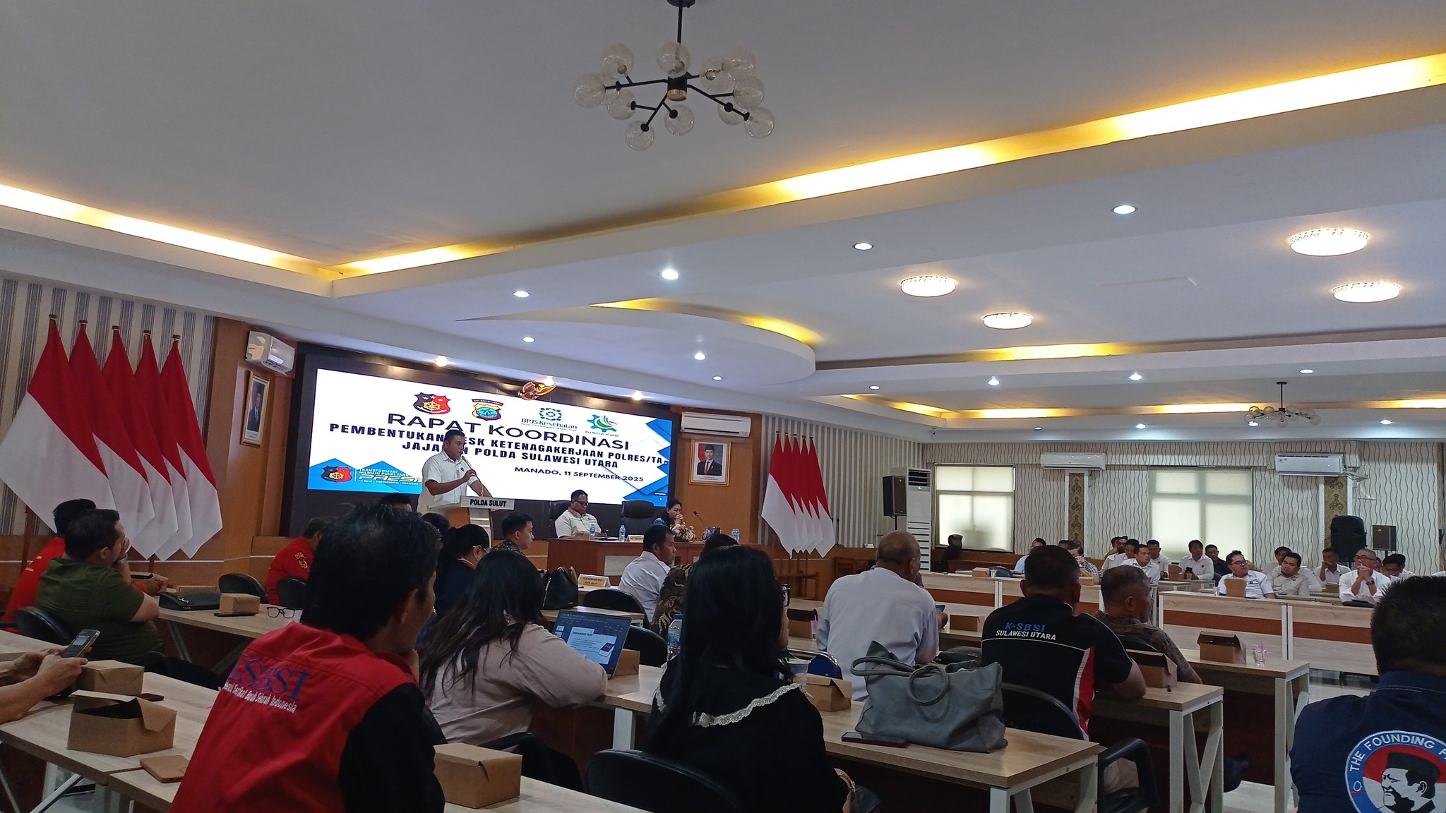 Rakor Desk Ketenagakerjaan Polda Sulut