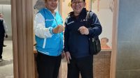 FOTO BERSAMA - Ketua Umum Pengurus Pusat FSP PPMI SPSI, Fredy Sembiring dan Ketua Pengurus Daerah FSP PPMI SPSI Sulut, Aswin D. Lumintang