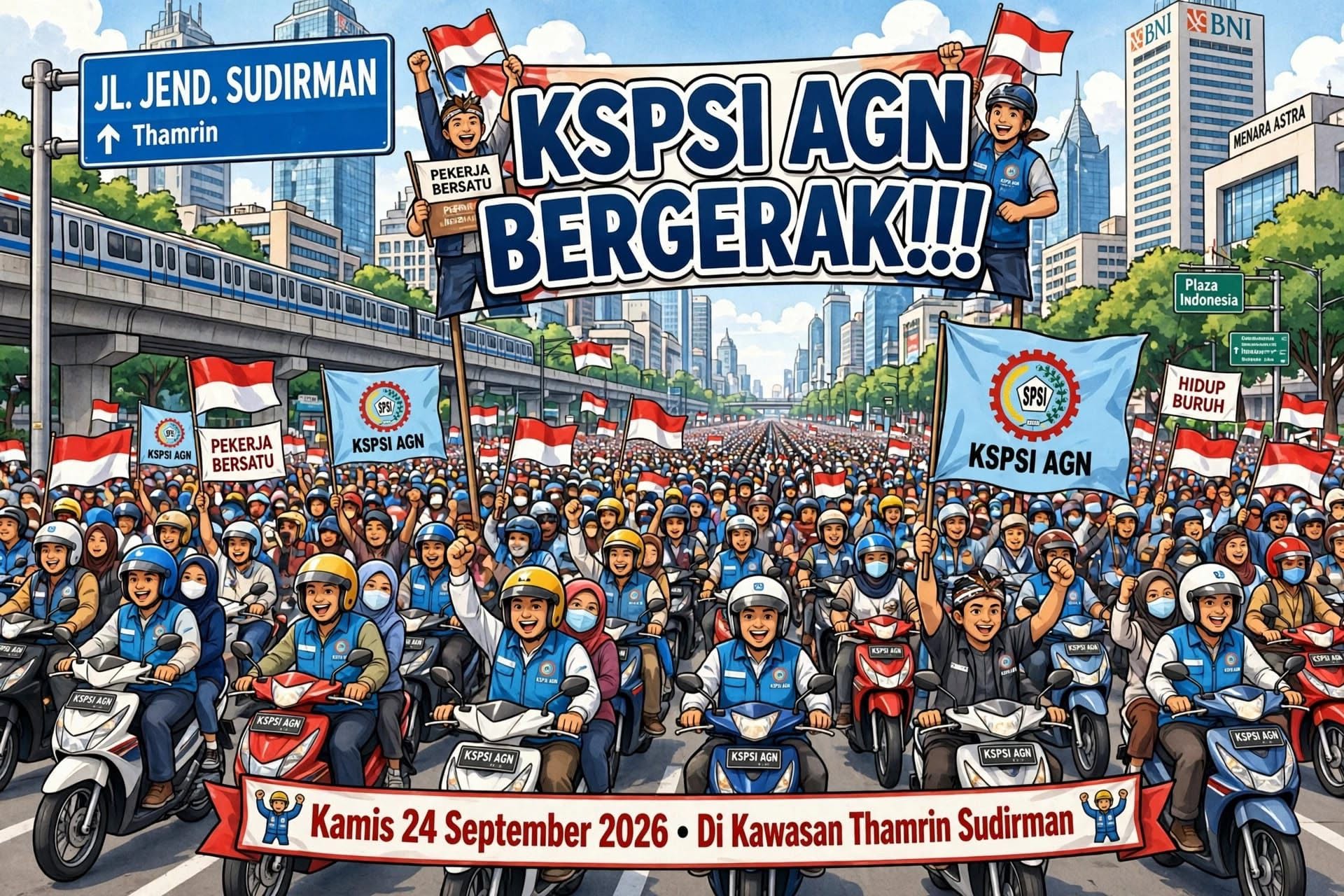 Ilustrasi aksi damai