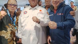 Presiden KSPSI, Andi Gani Nena Wea dan Sekretaris DPD KSPSI AGN Sulut, Aswin Lumintang