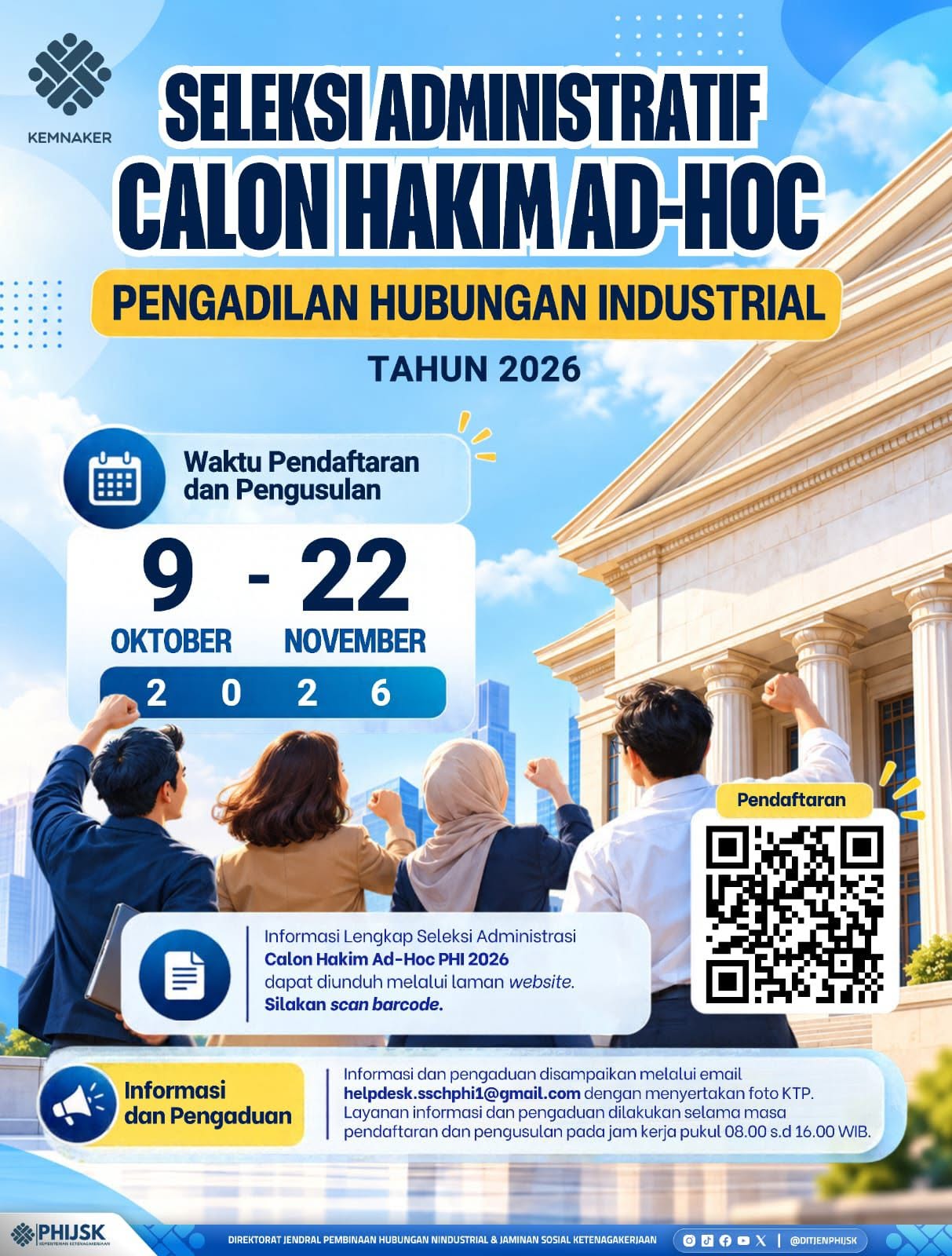 Penerimaan Hakim Ad Hoc pada Pengadilan Hubungan Industrial Tahun 2026