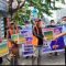 DPD KSPSI Sulut bersama Ketua Tommy Sampelan, SE dan Aswin Lumintang, S.Sos serta pengurus lainnya membagikan bahan kebutuhan pokok dan 1000 masker ke buruh pekerja