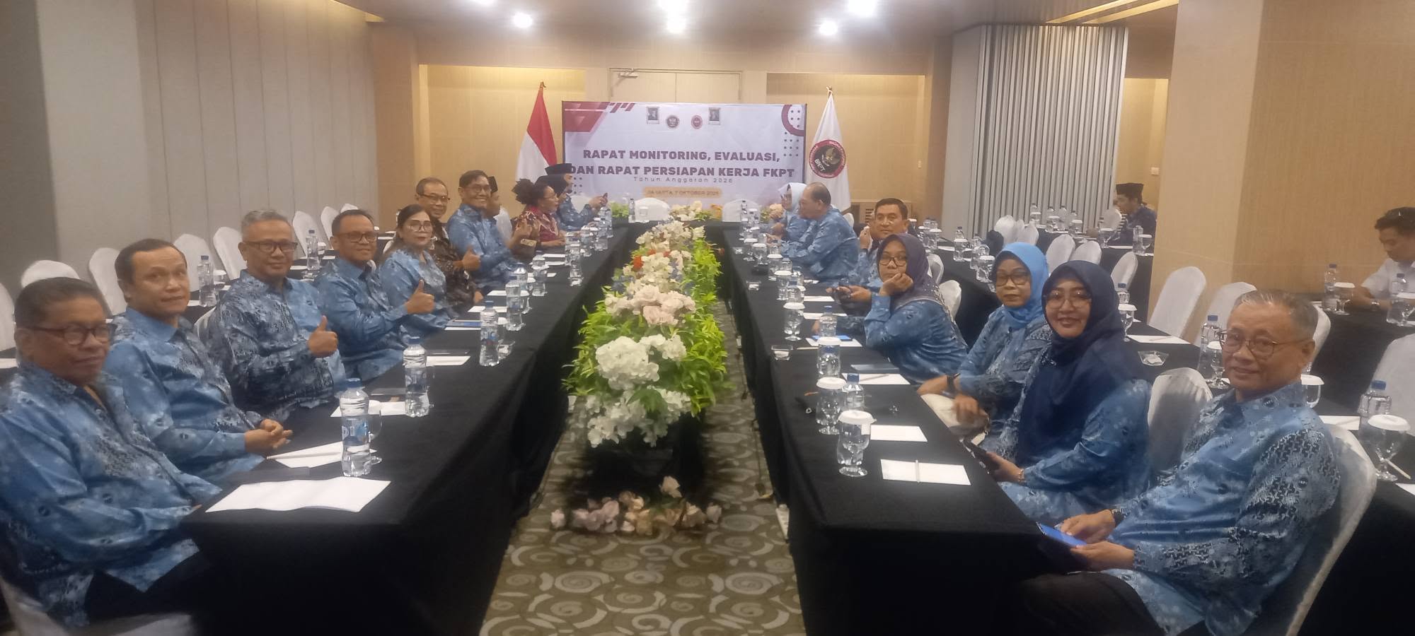 Ketua Forum Koordinasi Pencegahan Terorisme (FKPT) Kota Manado, Meiske Conny Lantu SE menghadiri kegiatan Monitoring dan Evaluasi FKPT se-Indonesia, Periode Triwulan III Tahun Anggaran 2026  yang diadakan Subdirektorat Penguatan Kapasitas Lembaga dan Literasi Pencegahan, Deputi Bidang Kesiapsiagaan Nasional dan Kontra Radikalisasi BNPT, Selasa-Kamis, 6-8 Oktober 2026, di Hotel Grand Mercure Jakarta Harmoni.